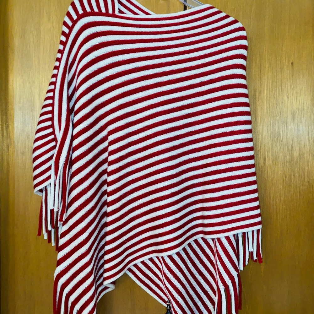 Two knit ponchos